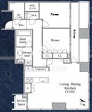 ＣＡＰＩＴＡＬ　ＧＡＴＥ　ＰＬＡＣＥ　ザ・タワー 46階 間取り図