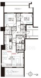 ワールドシティタワーズ ブリーズタワー 16階 間取り図