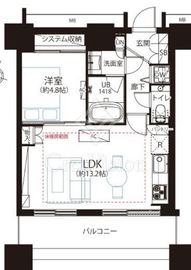 カテリーナ三田タワースイート イーストアーク 19階 間取り図