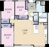 朝日白金台マンション 13階 間取り図