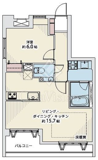 グランシティ三田三ノ橋 6階 間取り図