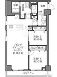 シャンボール新宿御苑前 2階 間取り図