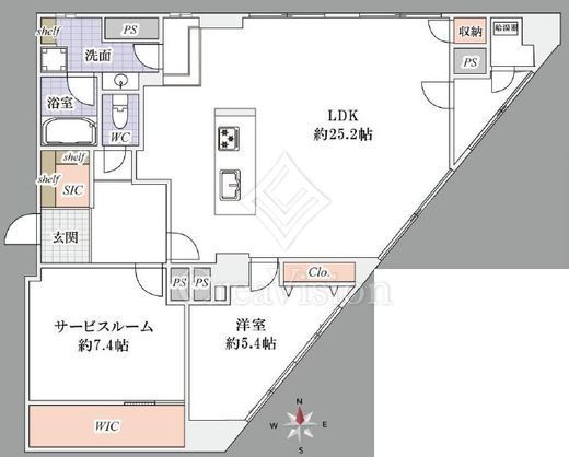 目白が丘マンション 10階 間取り図