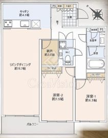 メゾンセゾン落合 2階 間取り図
