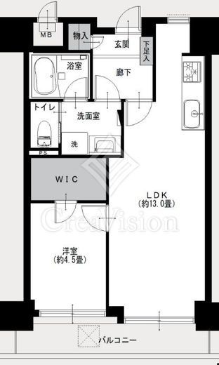 朝日広尾マンション 11階 間取り図