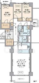 広尾ガーデンヒルズ 3階 間取り図