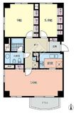 東高代々木上原ペアシティアネックス 6階 間取り図