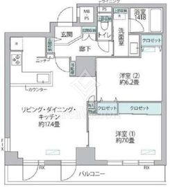 ニューライフ西早稲田 5階 間取り図