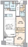 アールヴェール新宿弁天町 2階 間取り図