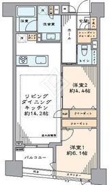 アールヴェール新宿弁天町 2階 間取り図