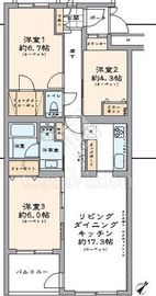 フェアロージュ代々木 3階 間取り図