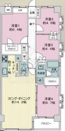 ＴＨＥパームス西戸山 4階 間取り図