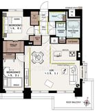 ライオンズマンション山吹町 10階 間取り図
