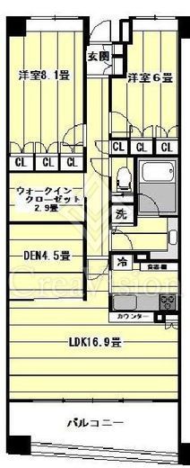 中落合パークホームズ 2階 間取り図