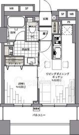 クオリア神南フラッツ 12階 間取り図