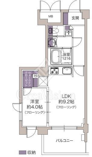 アゼリアテラス新宿 4階 間取り図