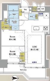 シティタワー四谷 7階 間取り図