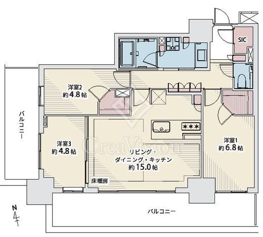パークタワー西新宿エムズポート 17階 間取り図
