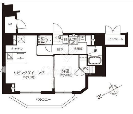ZOOM恵比寿 10階 間取り図