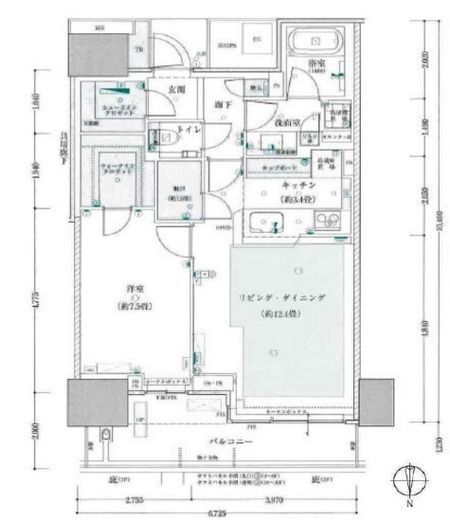 ベイズタワー＆ガーデン 4階 間取り図