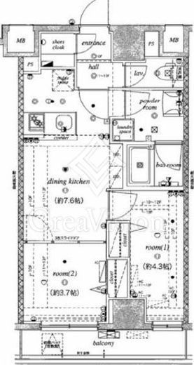 エル・グランジュテ新宿 11階 間取り図