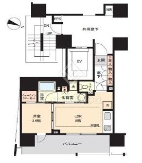 ピアース渋谷ウエスト 10階 間取り図