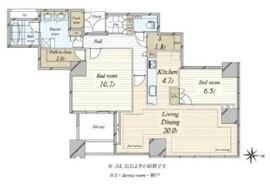 ワールドシティタワーズ ブリーズタワー 30階 間取り図