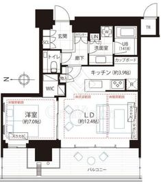 ザ・コート神宮外苑 9階 間取り図