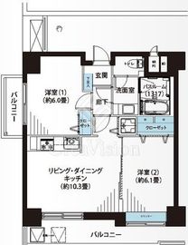 日商岩井碑文谷マンション 4階 間取り図