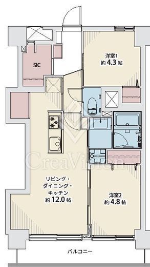 青葉台フラワーマンション 2階 間取り図