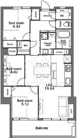 マンション雅叙苑 14階 間取り図