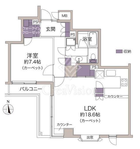 パシフィックハウス自由が丘 3階 間取り図