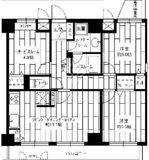 クレッセント中目黒 5階 間取り図