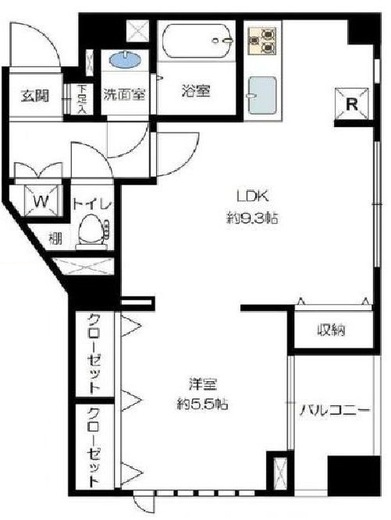 マートルコート恵比寿南2 3階 間取り図