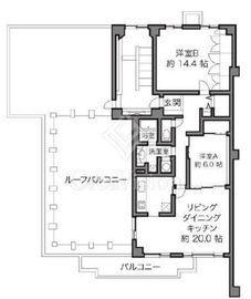 大岡山シティハウス 6階 間取り図