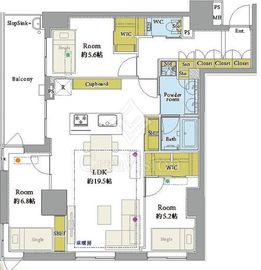 パークホームズ武蔵小山 2階 間取り図