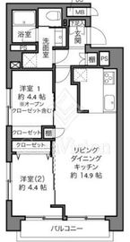 セザール御殿山 4階 間取り図