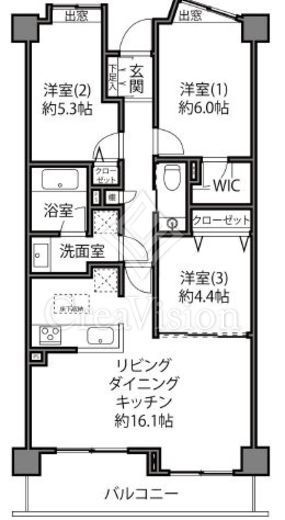 ソフィア学芸大学 1階 間取り図