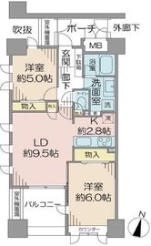 グリーンコーポ東高円寺 6階 間取り図