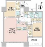 シティタワー大井町 22階 間取り図