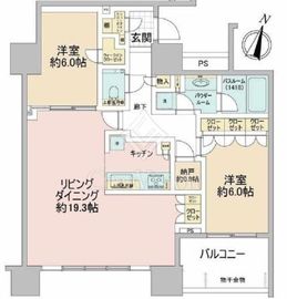 シティタワー大井町 22階 間取り図