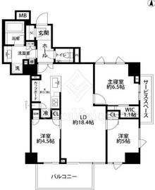 パークホームズ中目黒 2階 間取り図
