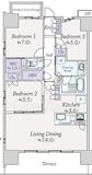 プライムパークス品川シーサイド ザ・レジデンス 1階 間取り図