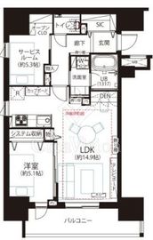リビオ目黒リバーサウス 9階 間取り図