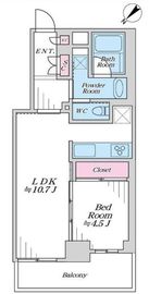 ホライズンプレイス赤坂 2階 間取り図