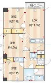 エクセレンス池袋 7階 間取り図