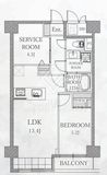 ディアプラザ根津 2階 間取り図