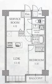 ディアプラザ根津 2階 間取り図
