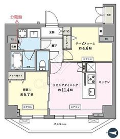 エグザレオーネ蔵前 10階 間取り図