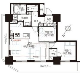 グローリオタワー巣鴨 22階 間取り図